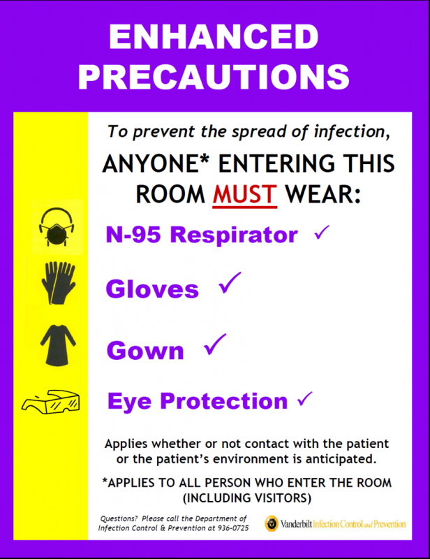 Department Of Infection Prevention Enhanced Precautions Vanderbilt Health Nashville TN