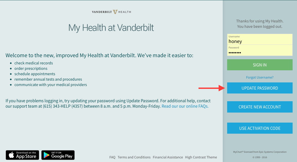 My Health At Vanderbilt Help Reset Your Password Vanderbilt